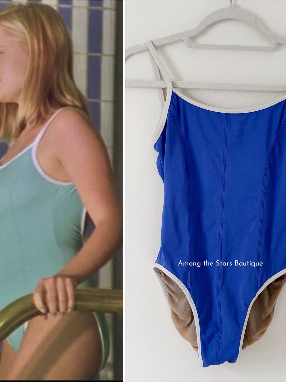 Extremely Rare 90s Blue Swimsuit Alt. ASO Reese Witherspoon in Cruel Intentions